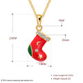 Shangjie Oem Navidad Рождественская эмалевая ожерелья носка рождественский подарок рождественское ожерелье